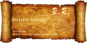 Reichl Rezső névjegykártya